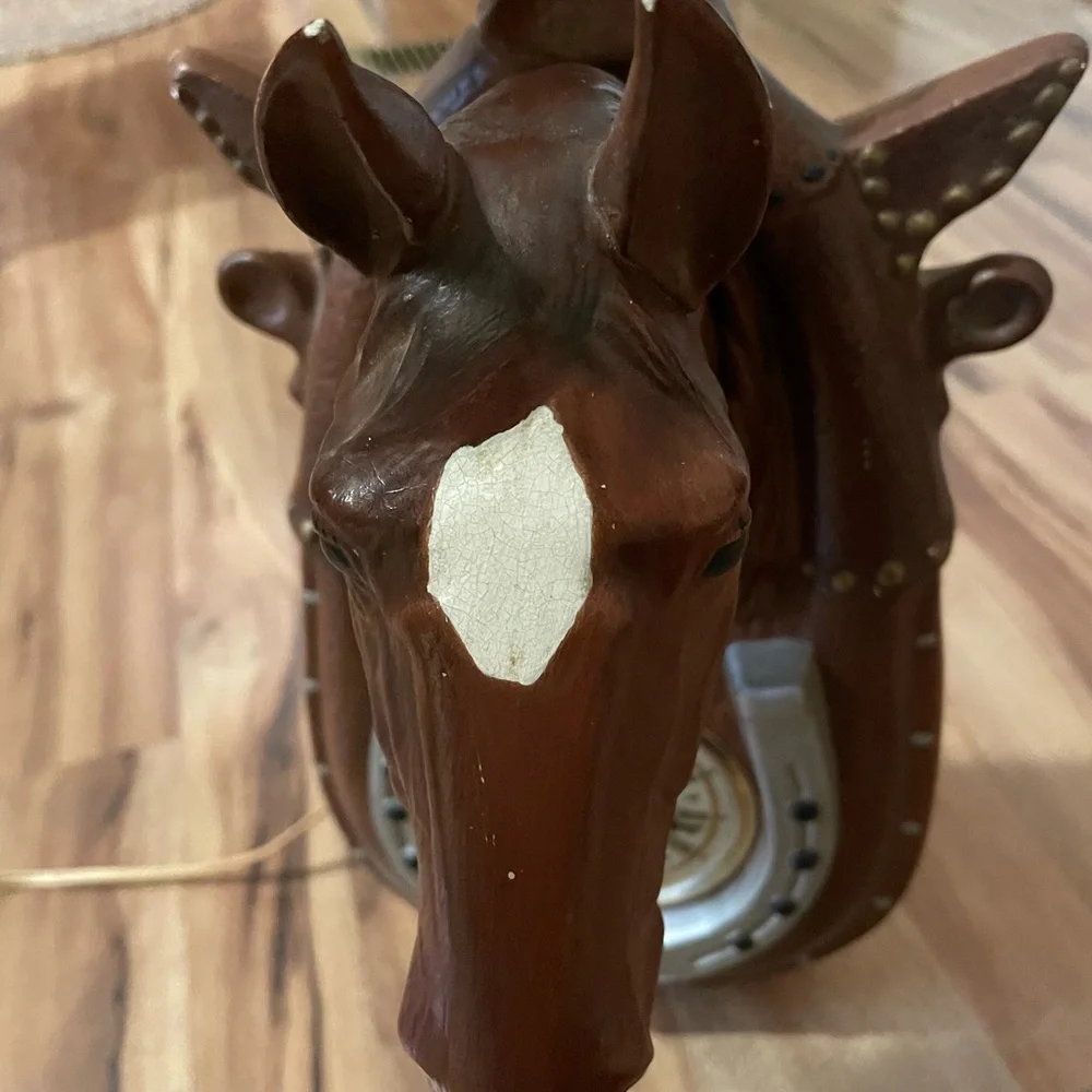VTG 1975 Cermanic Horse Head Clock